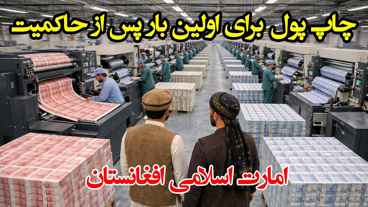 چاپ ۱۵ میلیارد اسکناس های جدید توسط امارت اسلامی Banknote printing press in Afghanistan