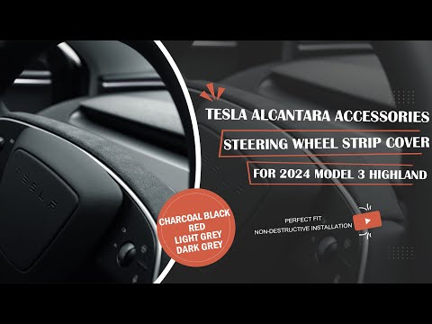 Alcantara 2024 Model 3 Highland Door & Window Switch Button Trim Cover For  Tesla -EVAAM®