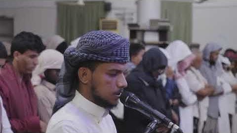 احدى الفجريات الإبداعية للقارئ أحمد المزجاجي جامع السنة عتق شبوة