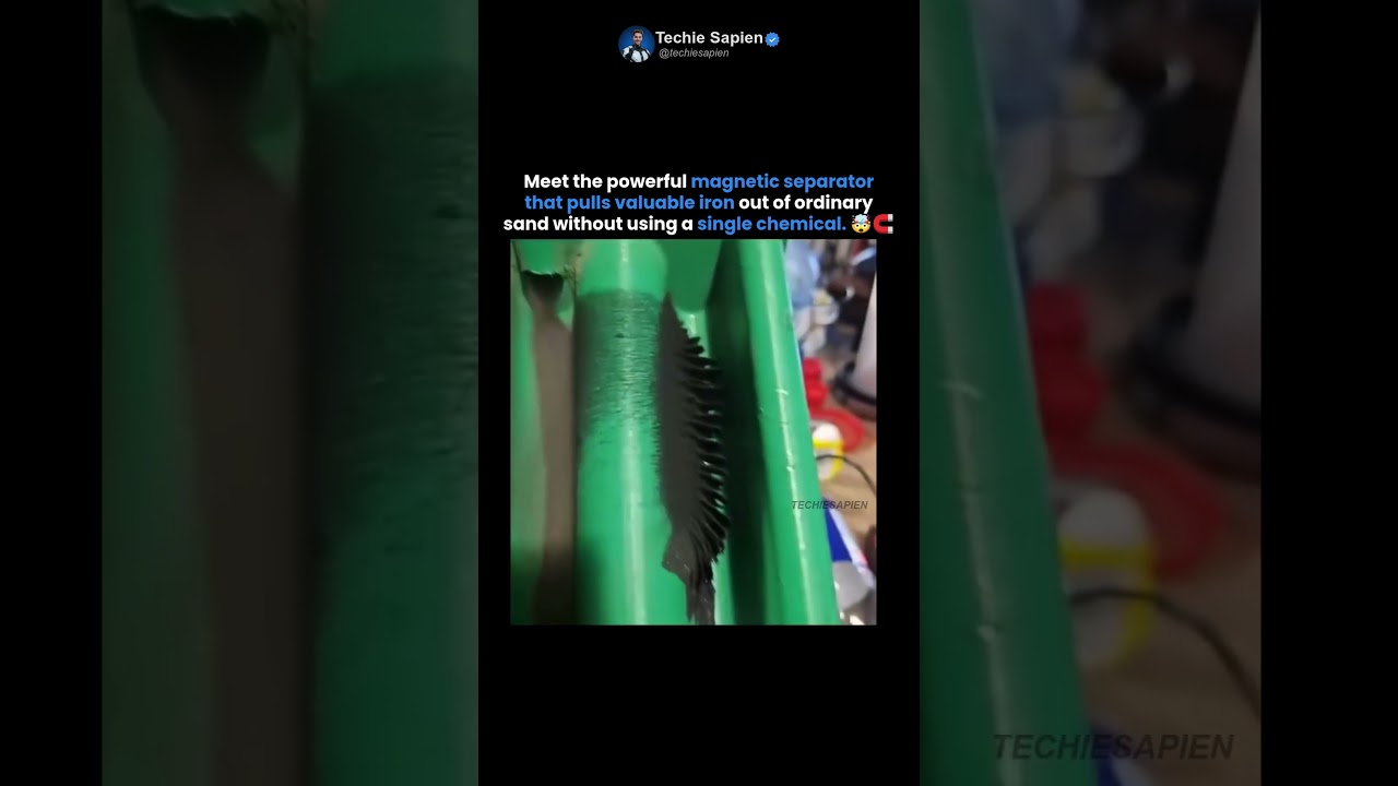 Why Industries Separate Iron from Sand Using Powerful Magnets 🧲⚙️
