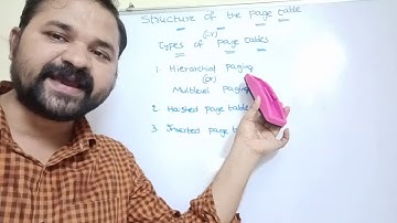 structure of the page table in operating system | types of page table in os | Page Table Entries