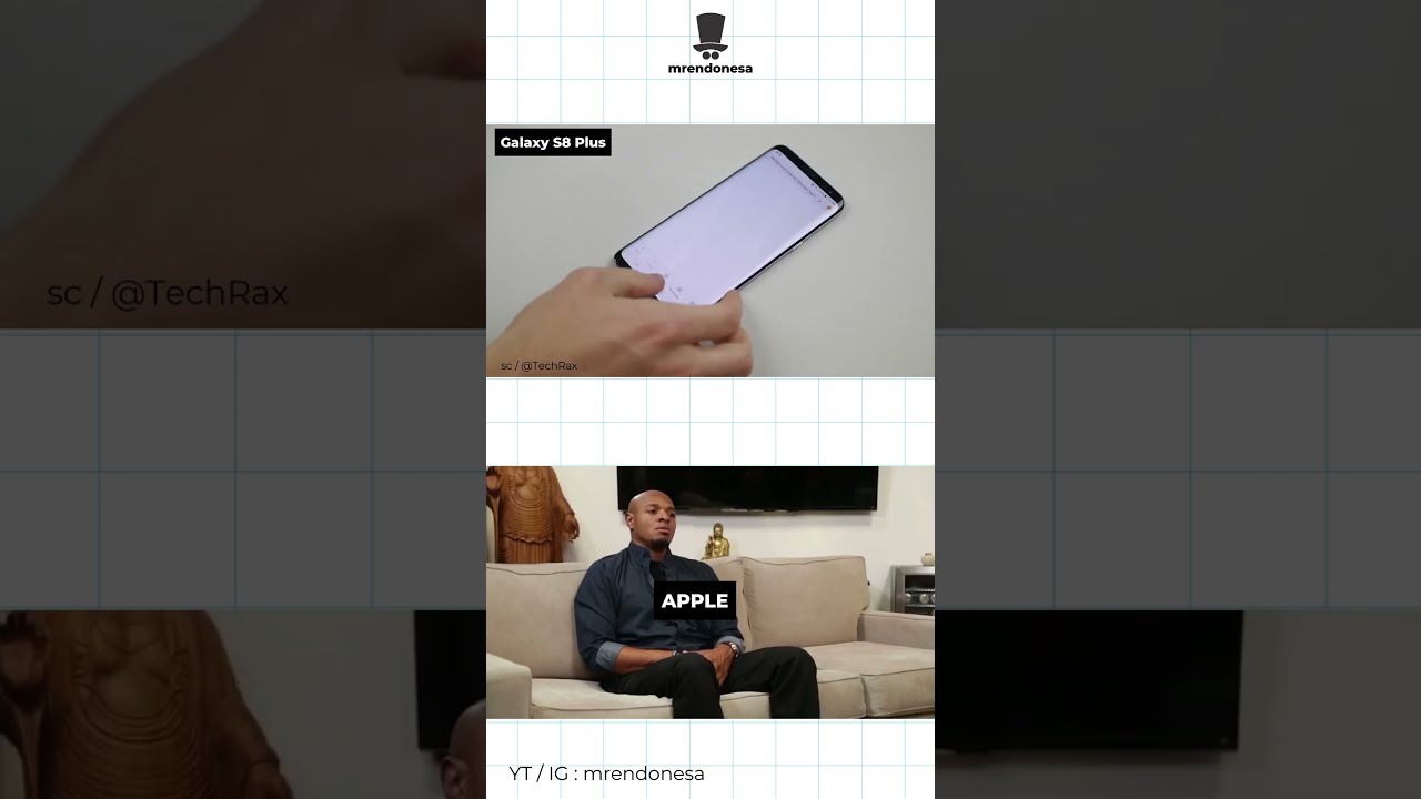 Test Screen Galaxy S8 Plus Vs IPhone 16 Pro Max Shorts