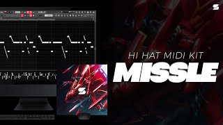 [ 25] Free Best Trap Hi Hat Midi Kit - MISSLE (Drake, Travis Scott, Lil Baby) Midi Pack 2022