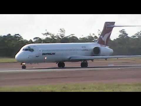 QANTASLink and Airnorth morning arrivals and departures from Gove Airport, Nhulunbuy, Northern Territory, Australia. It was an extremely hot and humid morning (I thought I was going to die!) but it made for some nice vorticies coming from the wings. I think I definitely need a tripod as I don't have a very steady hand, as you can notice :p