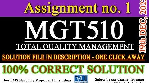 MGT510 Assignment no 1 #Fall2022 | #mgt510  #vusolutions #virtualuniversityofpakistan #vustudygroup