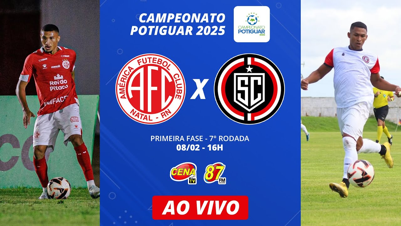 América 3 x 0 Santa Cruz de Natal - Campeonato Potiguar 2025 - Primeira ...