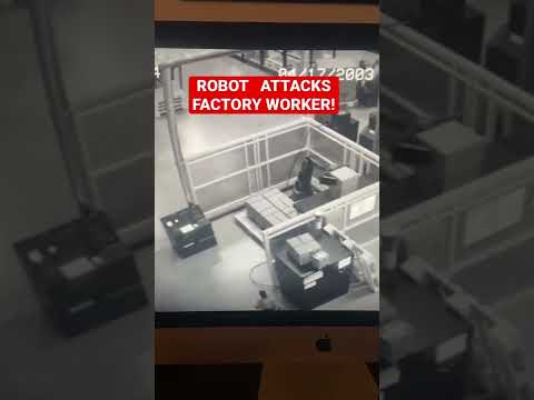 Robot Attacks Factory Worker! Shorts