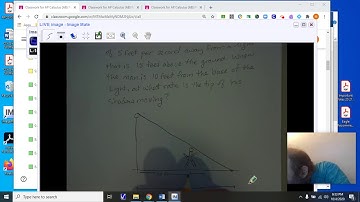 Related Rates Using Similar Triangles