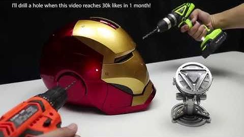 WOW! Amazing Iron Man fully automatic helmet and Arc Reactor