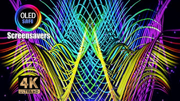 Abstract Screensaver - Multicolor- Waves - 10 Hours - 4k - OLED Safe - No Burn-in
