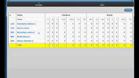 Field Hockey Stat Entry