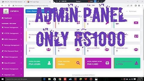 Pan card portal source code 2023 || UTI NSDL PAN Admin Panel source code || Pan card portal Banaye