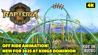Rapterra Off Ride Animation   Launched Wing Coaster New For 2025 at Kings Dominion @RideOnOrlando