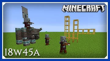 Minecraft 1.14 Snapshots 18w45a | Scaffolding Recipe & Pillager Patrol!