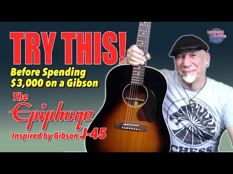 ★マスタービルトEpiphone J45 inspierd byGIBSON Epiphone J-45 Acoustic Guitar - Aged Vintage Sunburst Gloss