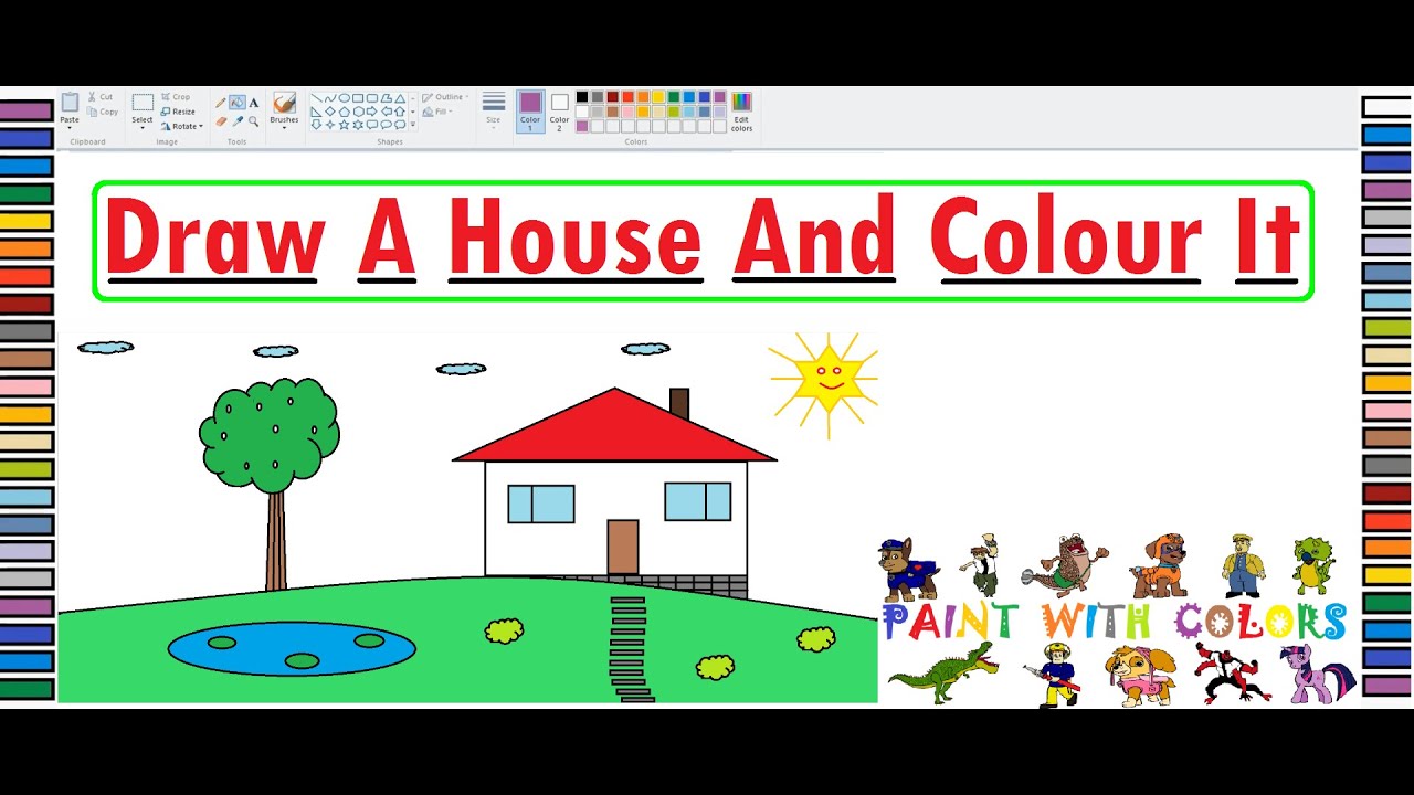 House In Ms Paint Ms Paint House Drawing Ms Paint Draw YouTube