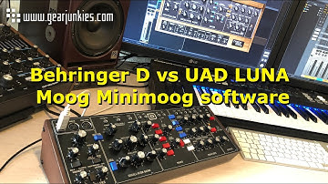 Behringer D vs UAD LUNA Moog Minimoog software