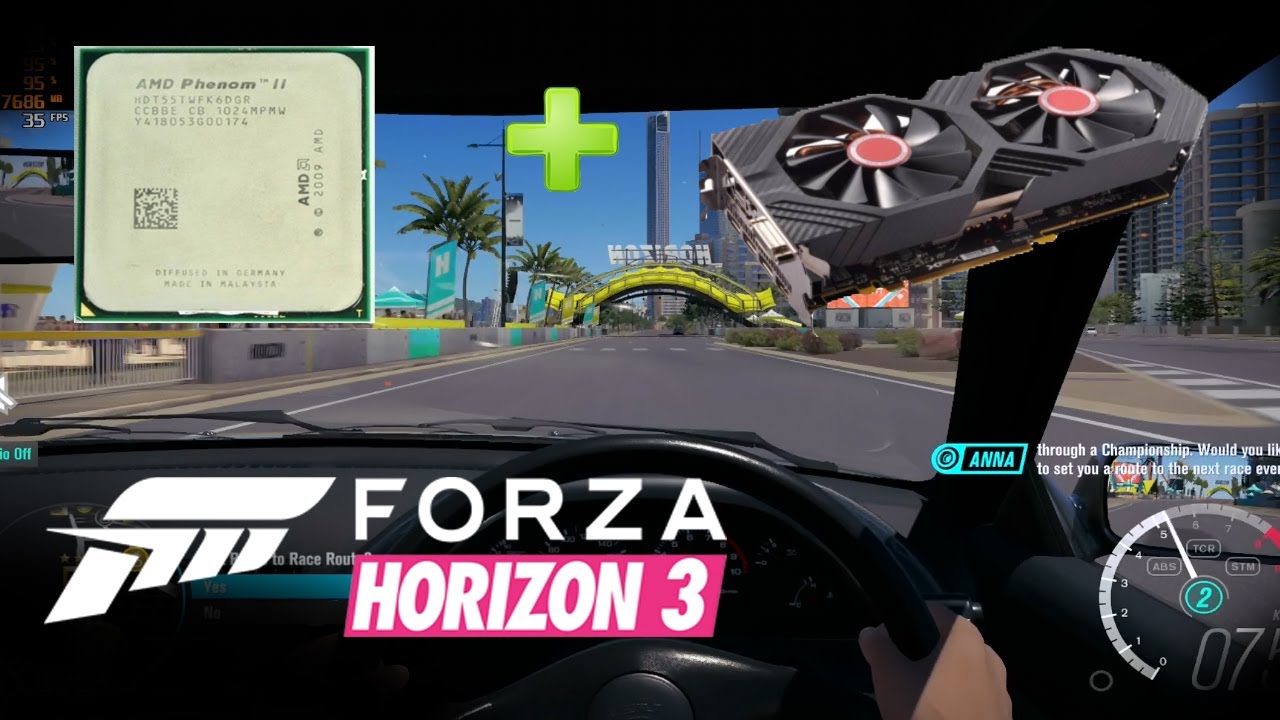 Benchmark Phenom II X6 1055T and XFX RX580 8gb in Forza Horizon 3 (Cockpit view)? Low/Med/High/Ultra