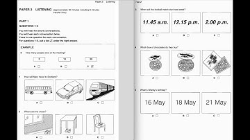 Listening A2, KET 2, Test 2, Part 1