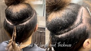 Sew in Tracks Between Hair | Extensions for Length and Fullness