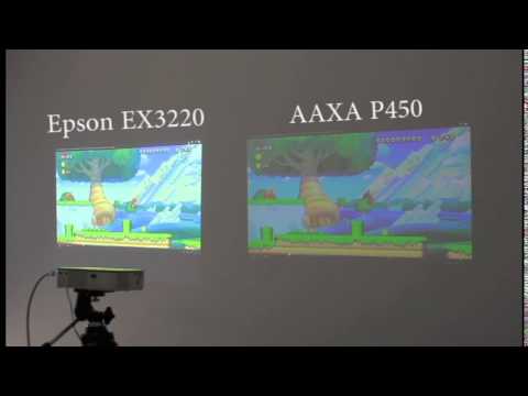 Epson EX3220 Projector Review, we compare the AAXA P450 with this full-sized Epson