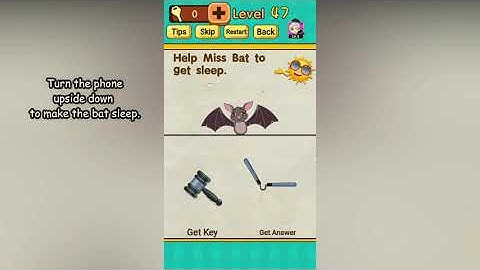 Mr Brain Level 47 Help Miss Bat to get sleep