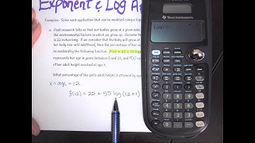 Quantitative Reasoning and Skills - Exponential and Logarithmic Applications