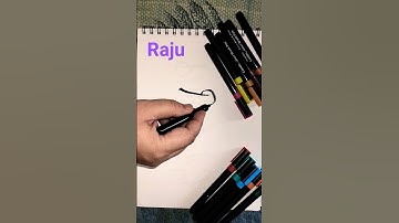 How to write Raju in cursive#Cursive Handwriting skills#calligraphy for beginners