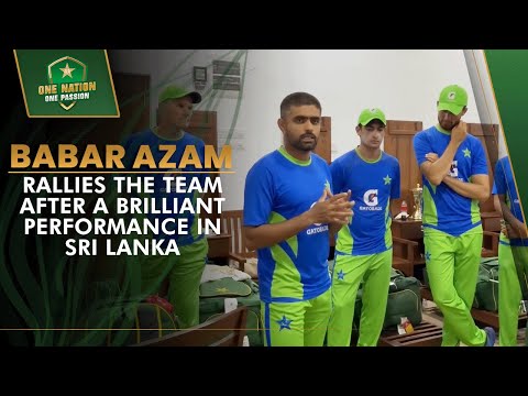 Babar Azam rallies the team after a brilliant performance in Sri Lanka 🔊 | PCB | MA2L
