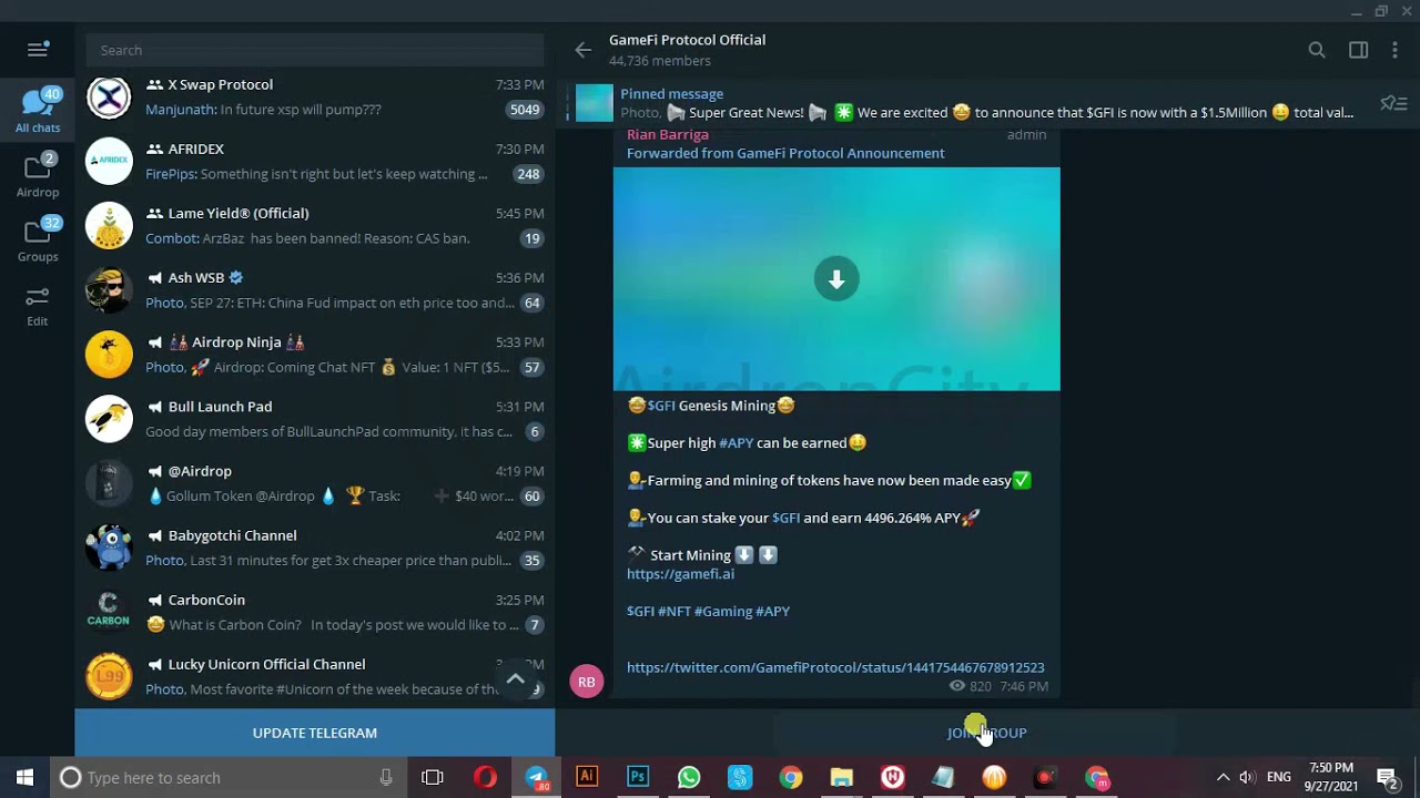 Gamefi Airdrop Registration