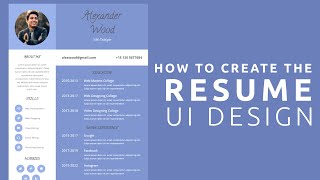 How to create the Resume Template Design Using HTML and CSS | Resume Design | CV Resume