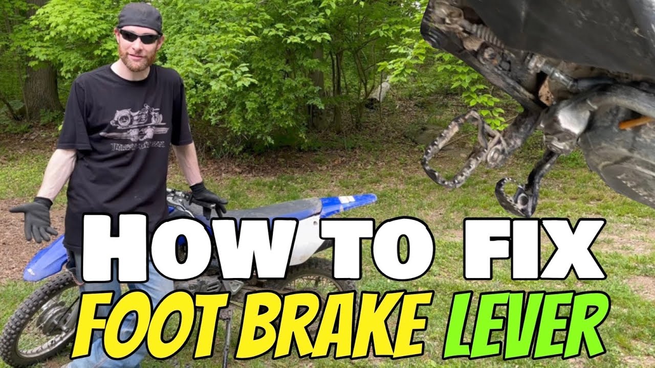 How To Straighten Fix Bent Rear Back Foot Brake Lever pedal peg