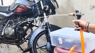 How to make Very Powerful Bike Washer At Home | Portable Bike / Car Washer | Bike Washing Machine
