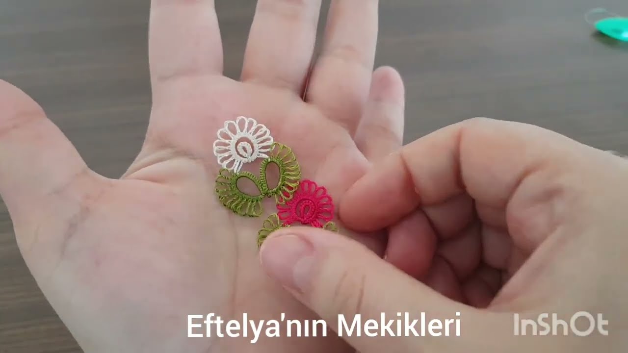 63.Kaydırma mekik, yapraklı bayram şekeri modeli.