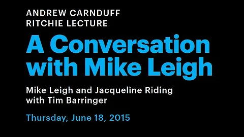 Andrew Carnduff Ritchie Lecture, A Conversation wi...