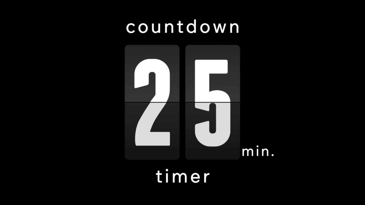 25 min countdown timer / flip timer • no music • only bell / deep focus ...