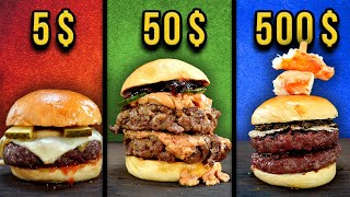 5€ vs 50€ vs 500€ HAMBURGUESAS  ¿Merecerá la pena?