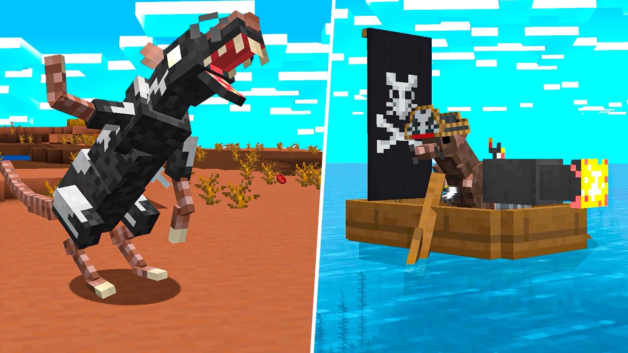 Novos RATOS PETS MUTANTES do MINECRAFT! - Ratlantis Mod 1.16.4 - YouTube