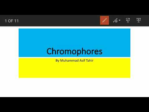 Chromophores||UV Visible spectroscopy