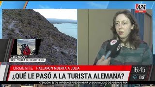 🔴 La muerte de la turista alemana: el cuerpo de JULIA HORN fue hallado a 30 metros del sendero