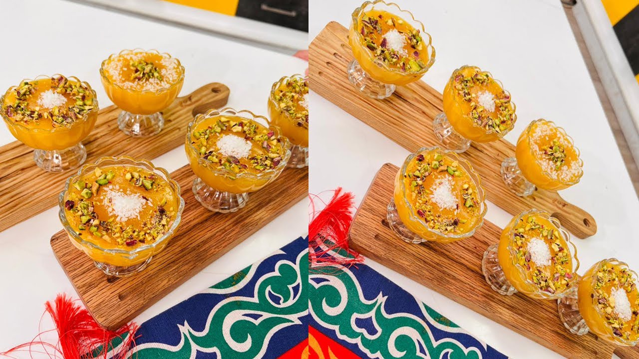 طريقة عمل مهلبية قمر الدين | العزومة مع الشيف فاطمة أبو حاتي