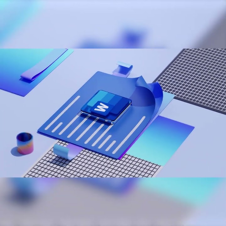 3D Microsoft Word Motion Design #3d #3danimation #blender #motiongraphics #microsoft #saas