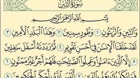 سورة التين مكررة 7 مرات للقارئ الشيخ سعد الغامدي