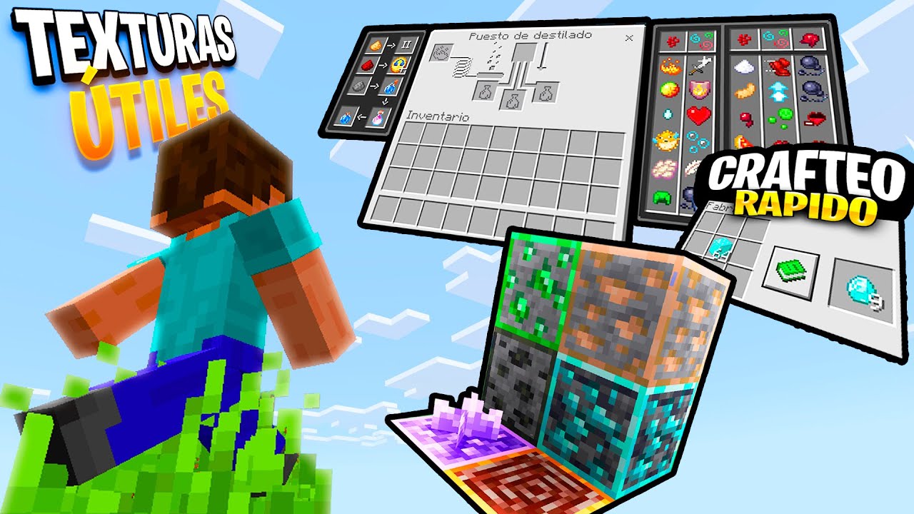 LA MEJOR TEXTURA ÚTIL de MINECRAFT PE 1.20 | Texturas Utiles Para ...