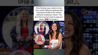 Olivia Rodrigo Quietly Gave a Student $5,000 to Graduate 💜 #foryou #funny #viral #news #duet #fyp
