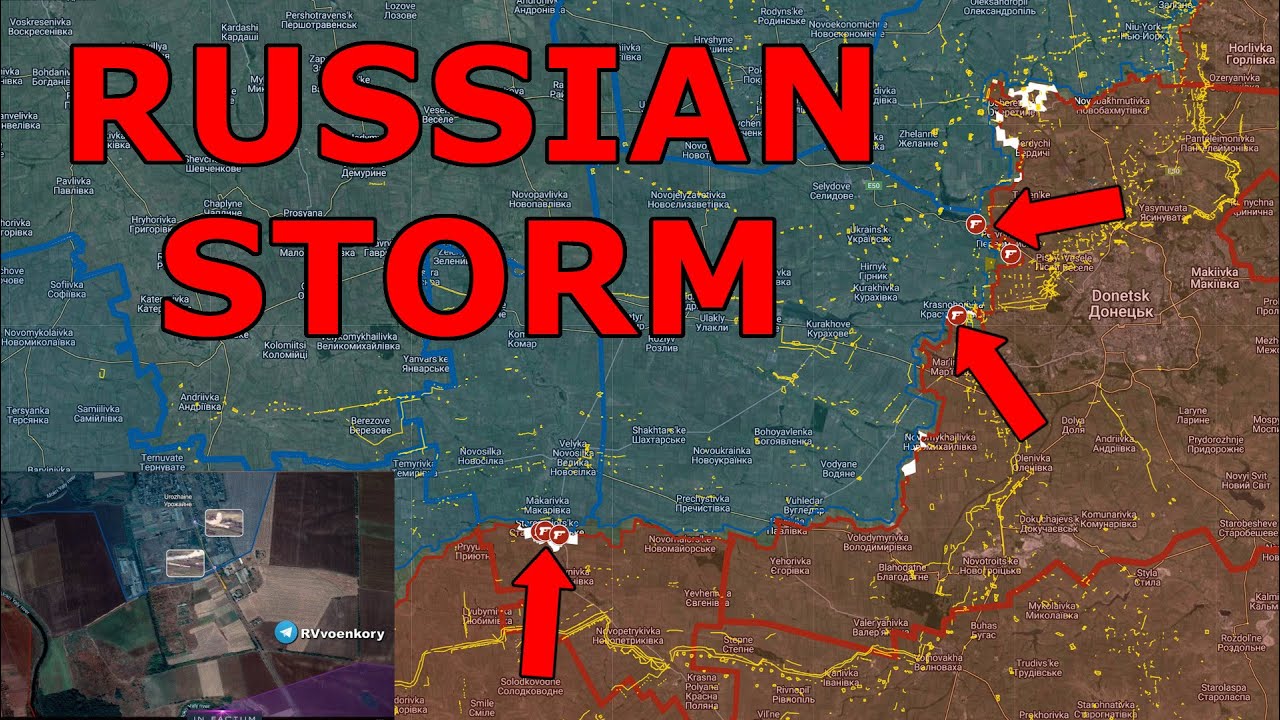 Russian Forces Storm Ukrainian Positions of Staromaiorske, Urozhaine, & Krasnohorivka