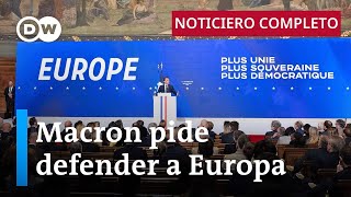 DW Noticias del 25 de abril: Macron sostiene que 'Europa puede morir' si no defiende su soberanía