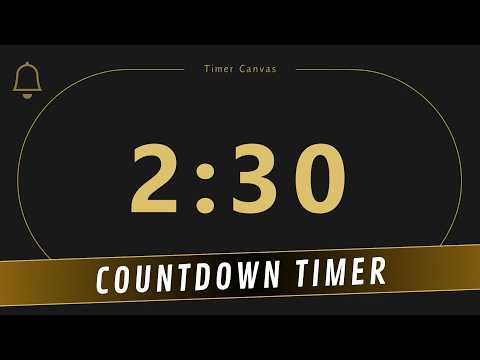 2 Min 30 Sec Aesthetic Countdown | Warm Dark Theme Timer
