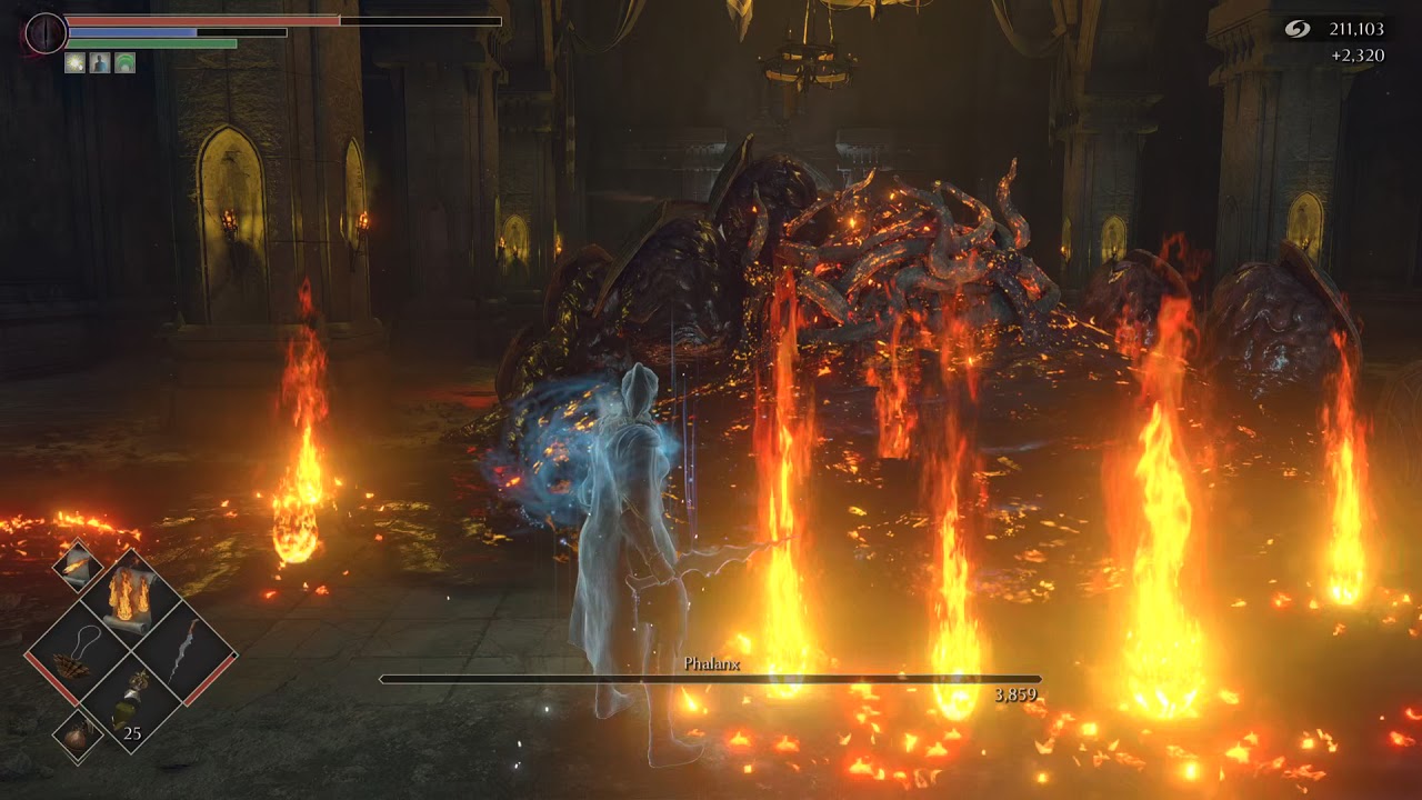 Demon's Souls (PS5) - Phalanx - 1 hit kill with Firestorm in NG+++