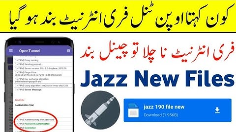 Jazz Open Tunnel New Files | Jazz Free Internet | open tunnel jazz new files today | Open Tunnel